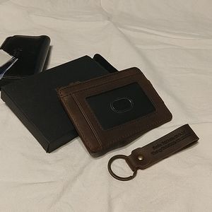 Leather Weiyiss wallet and keys chain